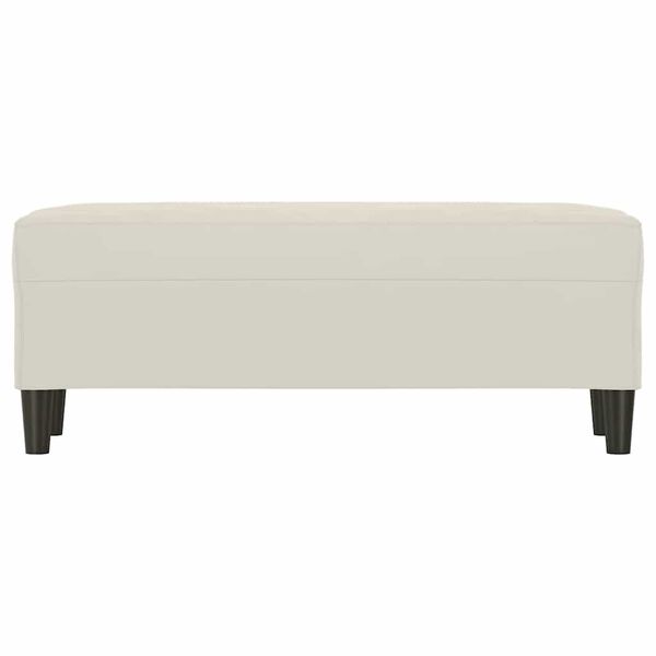 vidaXL bænk 100x35x41 cm velour cremefarvet