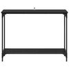 vidaXL Konsolbord med hylde Sort eg 101 x 30.5 x 75 cm Konstrueret tr&aelig;