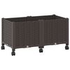 vidaXL Havekrukke med hjul Brun 80 x 40 x 44 cm PP