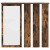 vidaXL V&aelig;gmonteret Jakkeholder med hylde R&oslash;get eg 84 x 10 x 80 cm