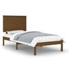 vidaXL sengeramme 100x200 cm massivt fyrretr&aelig; gyldenbrun