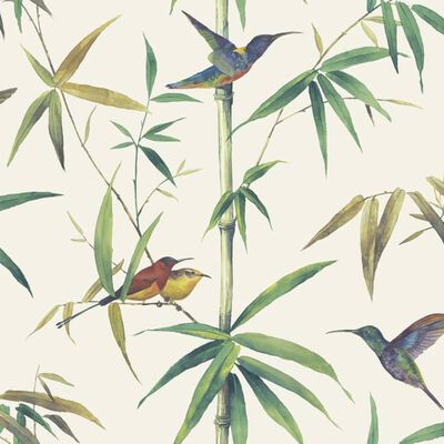 Noordwand vægtapet Kolibri and Bamboo ecrufarvet