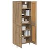vidaXL Highboard Artisan Egetr&aelig; 69,5 x 34 x 90 cm Konstrueret tr&aelig;
