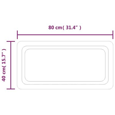 vidaXL badeværelsesspejl med LED-lys 40x80 cm