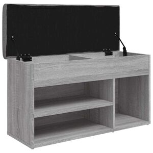 vidaXL skob&aelig;nk 82x32x45,5 cm konstrueret tr&aelig; gr&aring; sonoma-eg