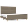 vidaXL sengeramme uden madras 160x200 cm stof gr&aring;brun