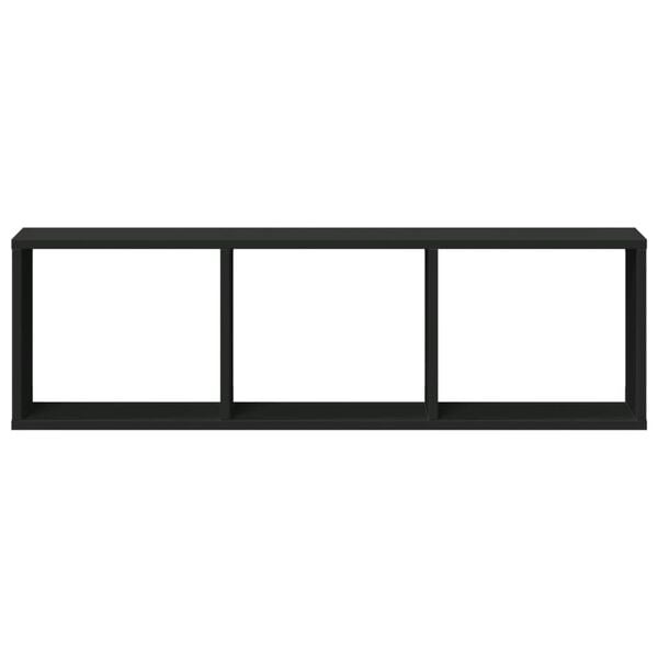 vidaXL v&aelig;gskab 100x16x30 cm konstrueret tr&aelig; sort