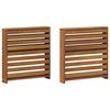 vidaXL Arml&aelig;n 2 pcs Brun 58.5 x 10 x 61 cm Konstrueret tr&aelig;