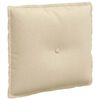 vidaXL Rygpude Creme 50 x 19 x 45 cm Stof