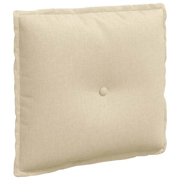 vidaXL Rygpude Creme 50 x 19 x 45 cm Stof