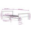 vidaXL sengeramme med 2 skuffer 140x200 cm massivt fyrretr&aelig;