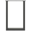 vidaXL spisebordsben U-formet 2 stk. antracit 50x(72-73) cm st&aring;l