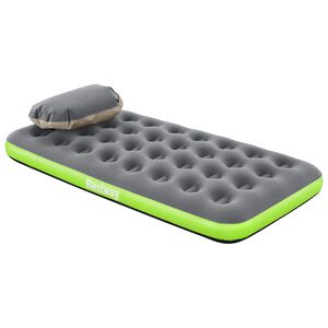 Bestway Luftmadras 1-personers 188 x 99 x 22 cm Gr&aring; og gr&oslash;n