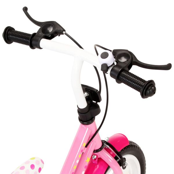 vidaXL børnecykel 12 tommer hvid og pink
