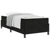 vidaXL Sengestel med madras Sort 100 x 200 cm Stof