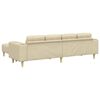 vidaXL Stue Sofa 3 pcs Creme Polyester