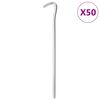 vidaXL teltpl&oslash;kker 50 stk. 23 cm &Oslash;7 mm galvaniseret st&aring;l