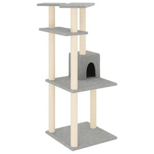 vidaXL kradsetr&aelig; med sisalstolper 123 cm lysegr&aring;