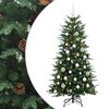 vidaXL Kunstigt juletr&aelig; med julekugle 150 cm 150 LED'er Varm hvid