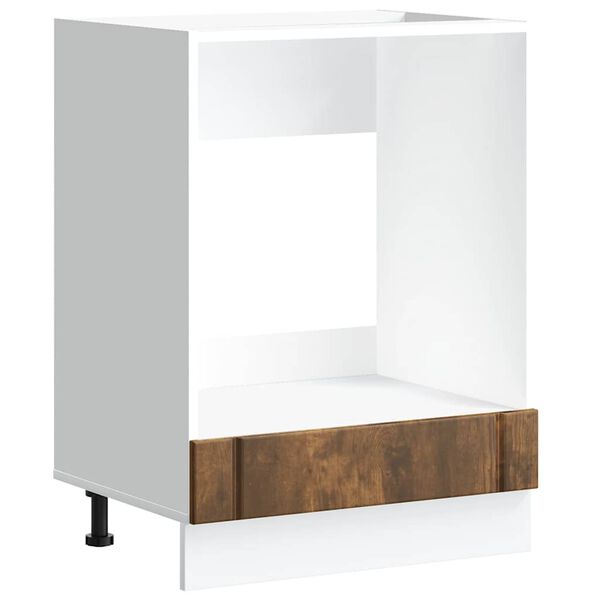 vidaXL ovnskab Lucca konstrueret tr&aelig; r&oslash;get egetr&aelig;sfarve