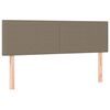 vidaXL Ottoman seng med madras & LEDs Taupe 140x200 cm Stof