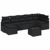 vidaXL Sofa S&aelig;t 8 stk. Sort polyrattan