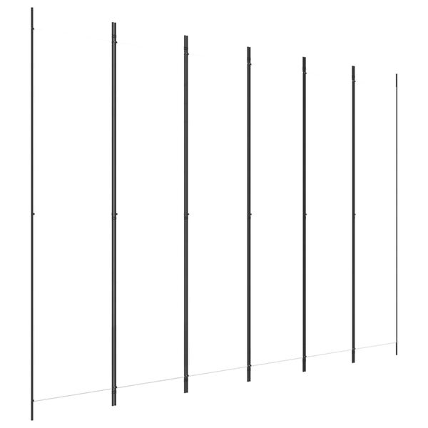 vidaXL 6-panels rumdeler 300x220 cm stof hvid