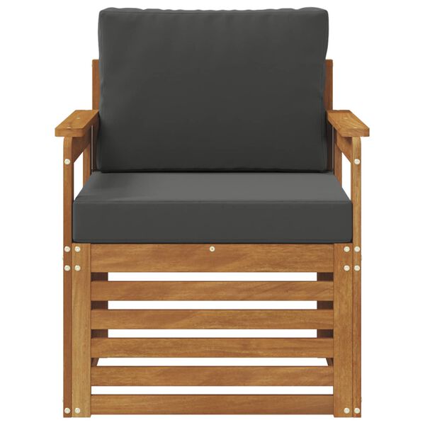 vidaXL Udend&oslash;rs sofagruppe med pude Naturfarvet 71 x 63 x 73 cm