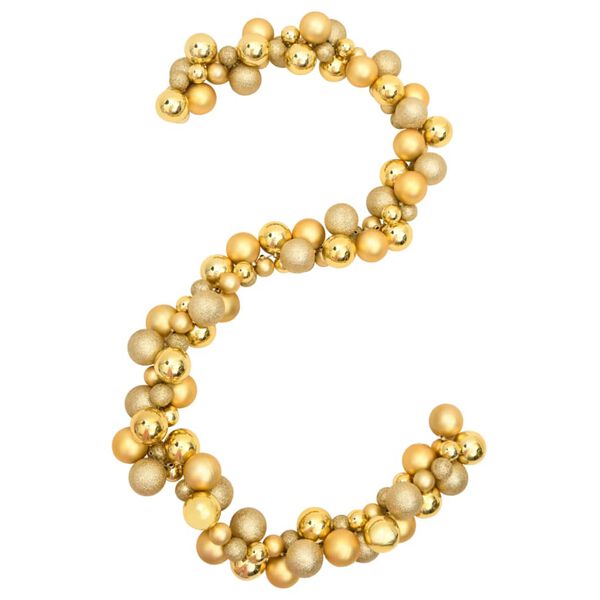 vidaXL juleguirlande 175 cm polystyren guldfarvet