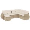 vidaXL sofas&aelig;t til haven 7 dele med hynder polyrattan beige