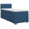 vidaXL Box Spring Seng med Madras og LED Bl&aring; 100 x 200 cm Stof