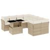 vidaXL sofas&aelig;t til haven 9 dele med hynder polyrattan beige