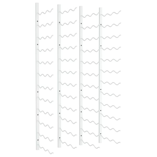 vidaXL v&aelig;gh&aelig;ngte vinreoler 2 stk. til 36 flasker jern hvid