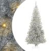 vidaXL Juletr&aelig; med LED-lys S&oslash;lv 180 cm PET og st&aring;l