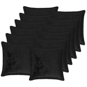 vidaXL Kastpude 12 stk. HOUTEN Sort 50 x 50 cm Flannel
