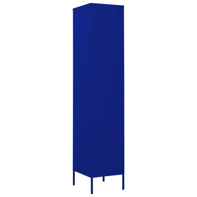 vidaXL skab 35x46x180 cm stål marineblå
