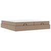 vidaXL Sengeramme med madras Andet 2 stk. Gyldenbrun PVC