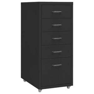 vidaXL mobilt arkivskab 28x41x69 cm metal sort
