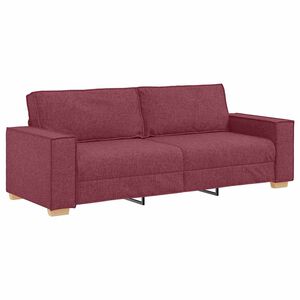 vidaXL 3-personers sofa vinr&oslash;d 180 cm stof