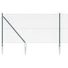 vidaXL Svejset tr&aring;dhegn med spidser 10 x 1 m PVC-belagt St&aring;l Gr&oslash;n Mesh