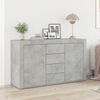 vidaXL Sideboard med skuffe Beton Gr&aring; 120 x 36 x 69 cm Konstrueret tr&aelig;