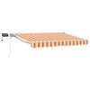 vidaXL Manuel markise-ramme med LED-lys 3,5 x 2,5 m