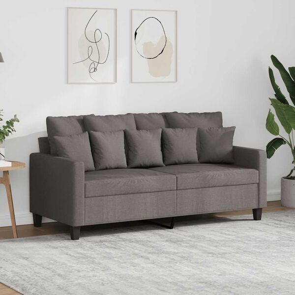 vidaXL 2-personers sofa 140 cm stof gr&aring;brun