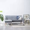 vidaXL L-formet sofa 171,5x138x81,5 cm stofbetr&aelig;k lysegr&aring;