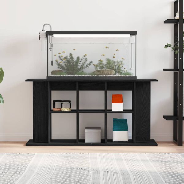 vidaXL akvariestativ sort egetr&aelig; 120x40x60 cm konstrueret tr&aelig;