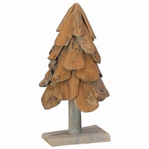 vidaXL Juletr&aelig; Brun 61 cm Massivt teaktr&aelig;