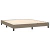 vidaXL Boxspring sengeramme 160x200 cm stof gr&aring;brun