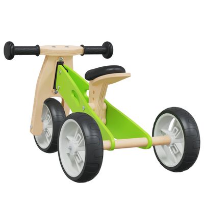vidaXL trehjulet cykel til børn 2-i-1 grøn