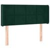vidaXL sengegavl med kanter 83x16x78/88 cm fl&oslash;jl m&oslash;rkegr&oslash;n