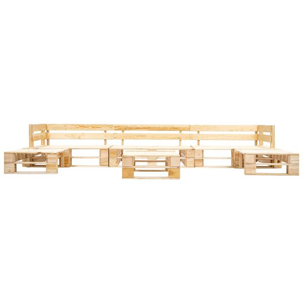 vidaXL lounges&aelig;t til haven 6 dele tr&aelig;paller naturfarvet